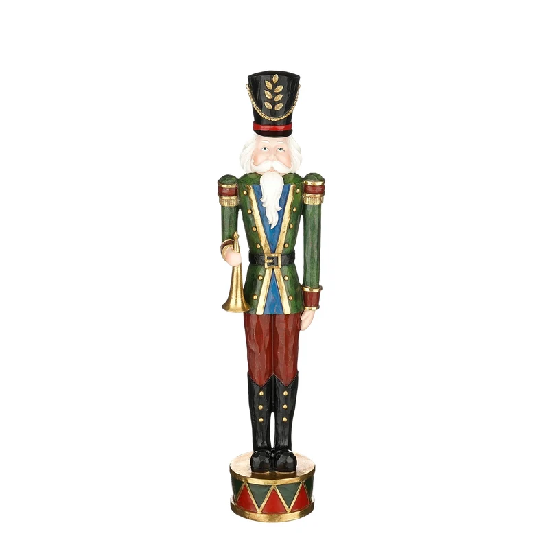 Nötknäckarfigur med trumpet 52 cm hög