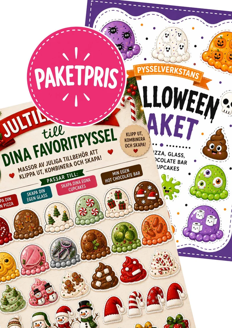 Halloween & Jul till pizza, glass, cupcakes & Hot Chocolate Bar