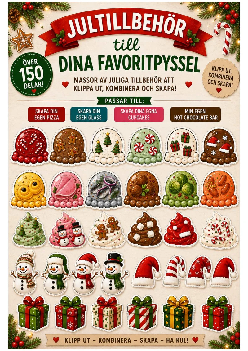 Julpaket – till pizza, glass, cupcakes & Hot Chocolate Bar