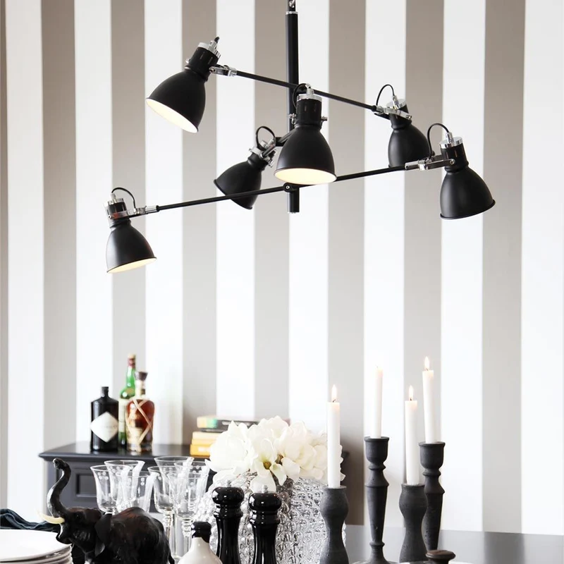 Hängeleuchte Pigalle 6-flg. Schwarz