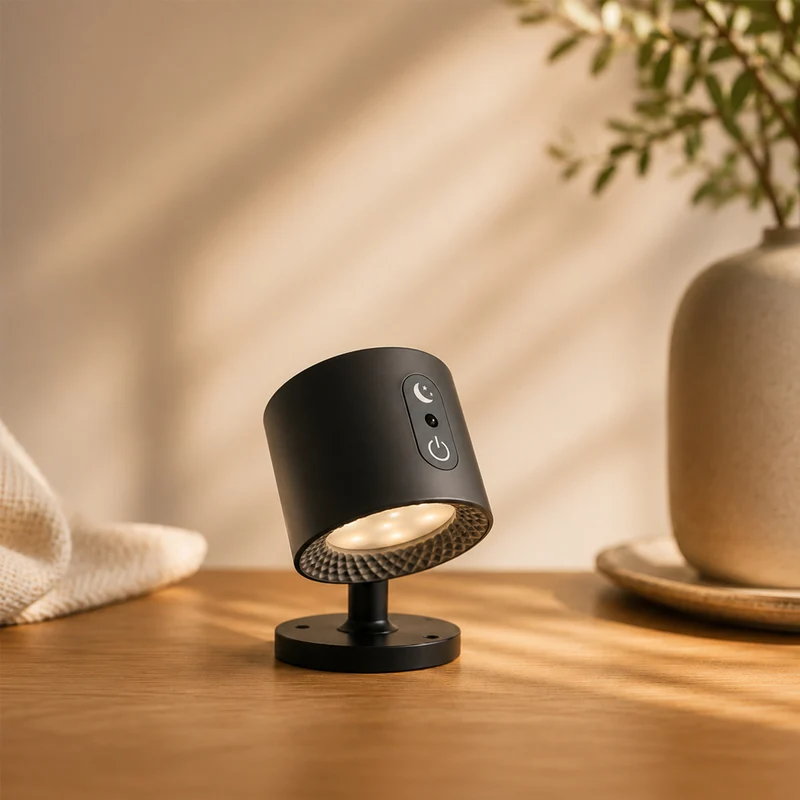 LED-nattlampa 360° roterbar, magnetisk, 3 färgtemperaturer – vit eller svart