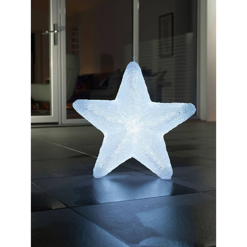 LED Acryl Stern mit 6 Farbwechselfunktionen 75 RGB Dioden 12V IP44