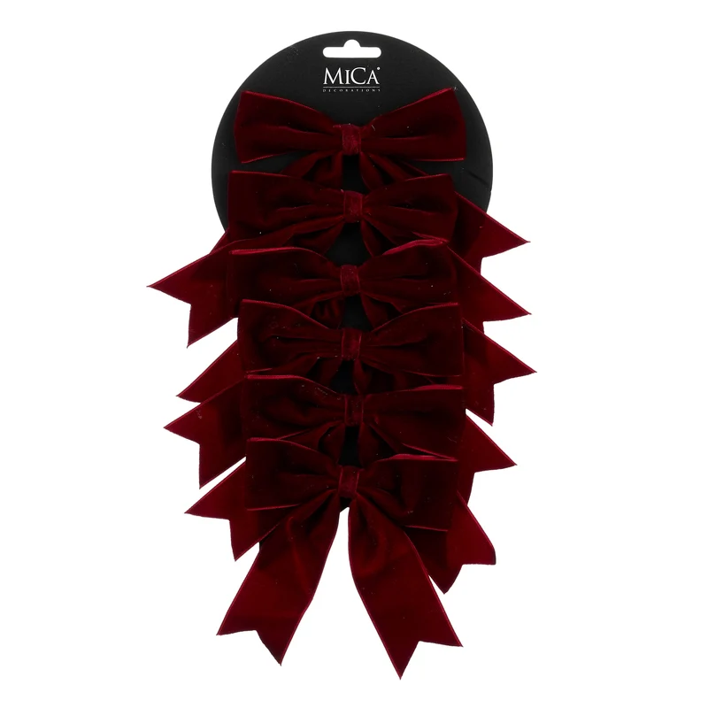 Mörkröda rosetter 6-pack