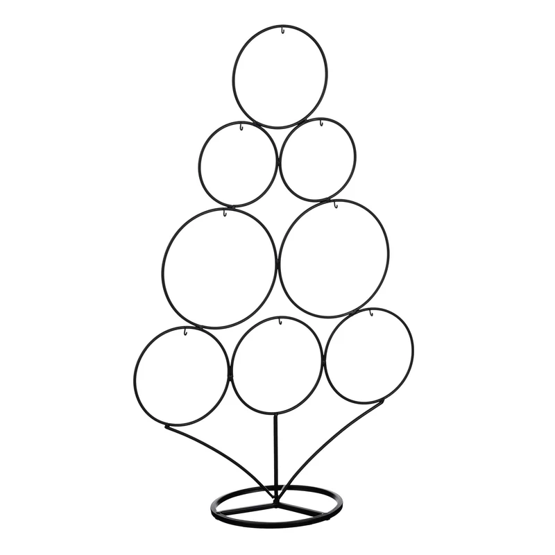 Dekorationsjuletræ 58 cm højt sort
