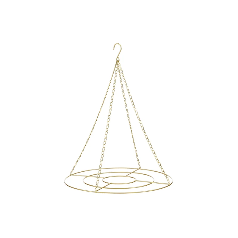 Guldfärgad upphängning till adventskrans