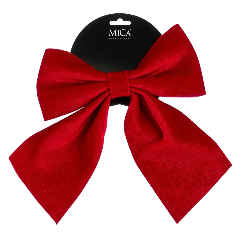 Sløjfe i mørkerød 24 cm bred