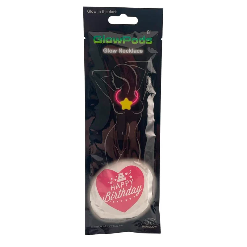 Halsband med hjärta - Självlysande glow stick - 2 modeller -