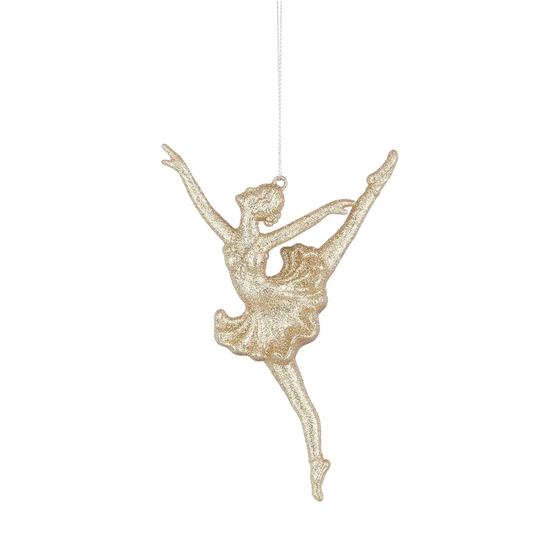 Ballerina med glitrende champagnefarvet ydre