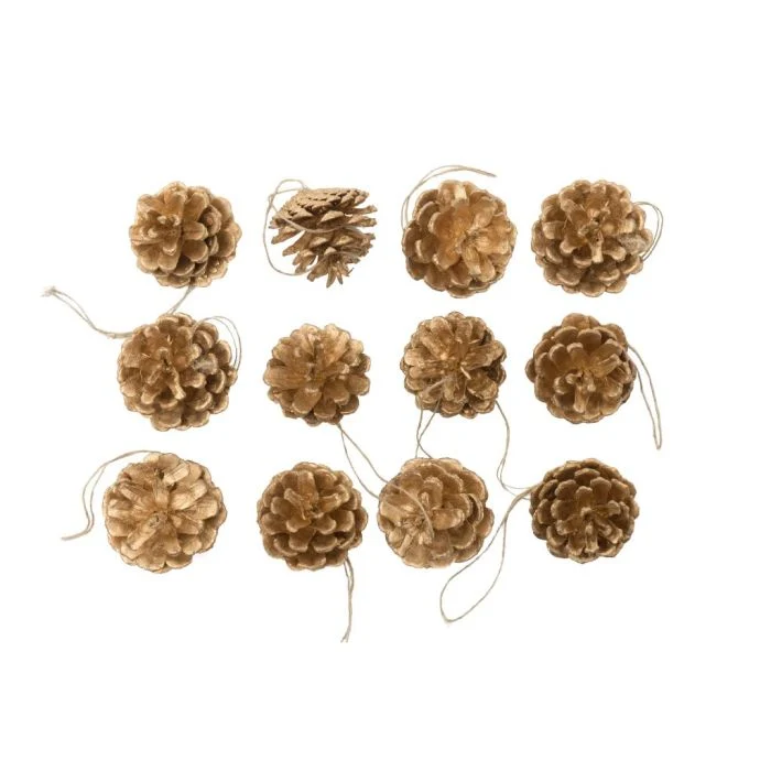 Kottar med snöre 12-pack guldfärgad