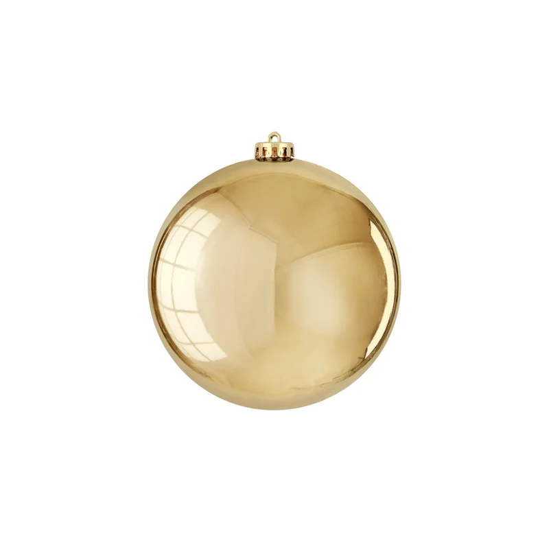 Stor julkula blank guldfärgad 15 cm i dia