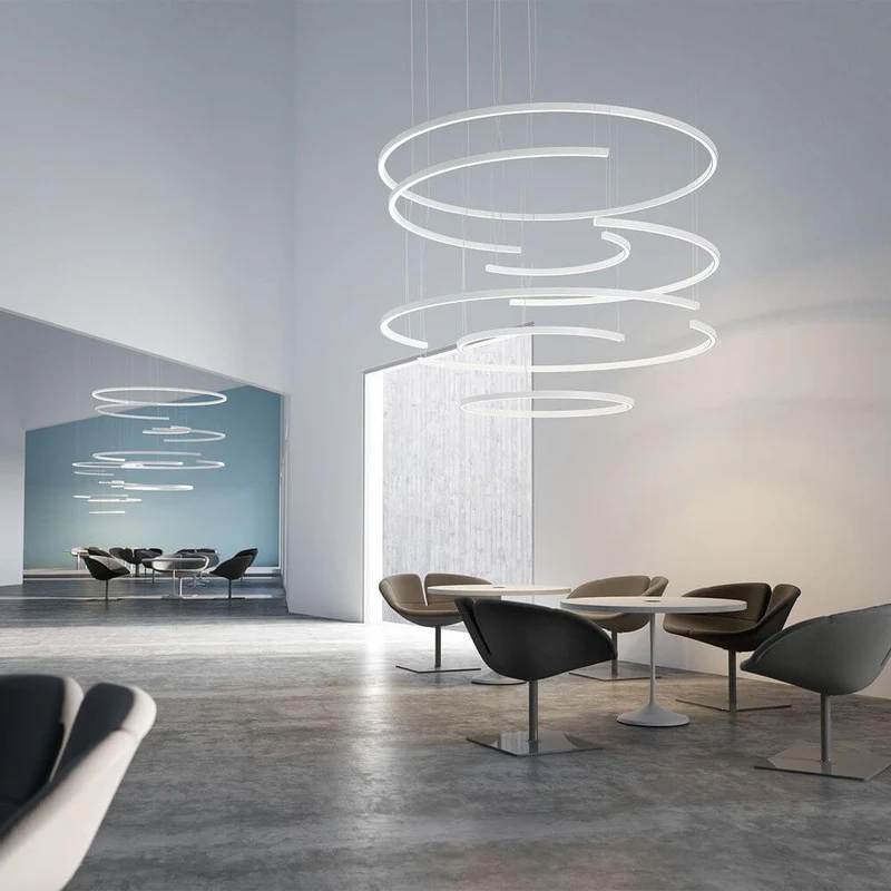 Panzeri Brooklyn Halb-Ring LED-Pendelleuchte