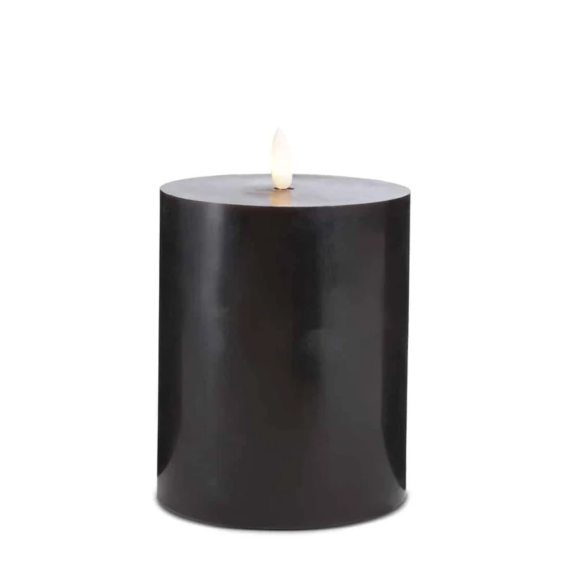 LED-ljus - 1 st. - ø10 x 15 cm - m/3D-låga - (flera färger)