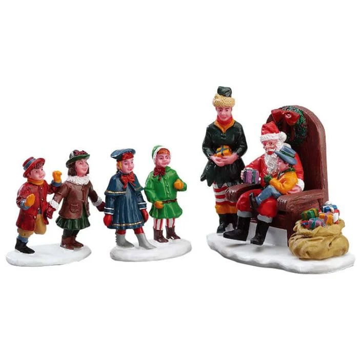 Besöker jultomten, set med 3