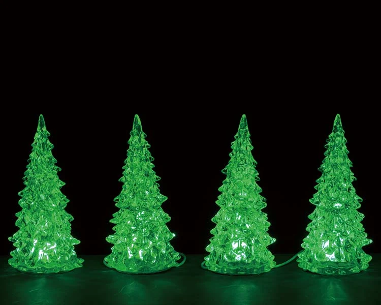 Crystal Lighted Tree 3 Color Changeable 4-pak