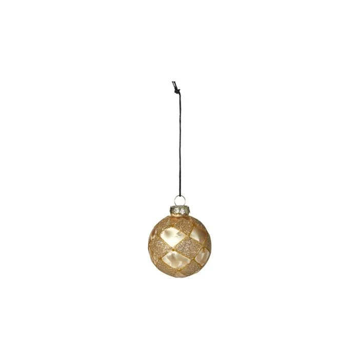 Julkula med mönster i guld/champagne
