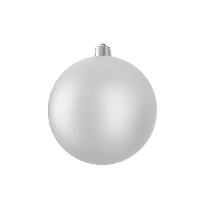 Stor julkula i matt silver 20 cm i dia