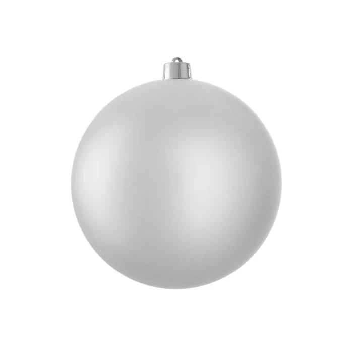 Stor julkula i matt silver 25 cm i dia