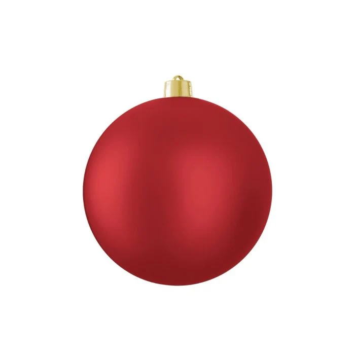 Stor julkula matt mörkröd 20 cm i dia