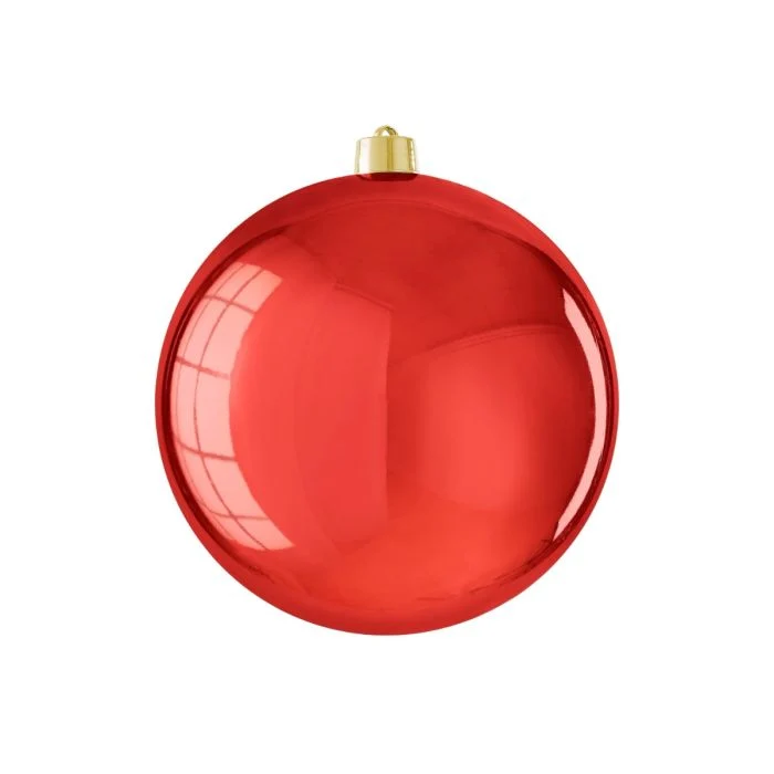 Stor julgranskula blank röd 25 cm i dia