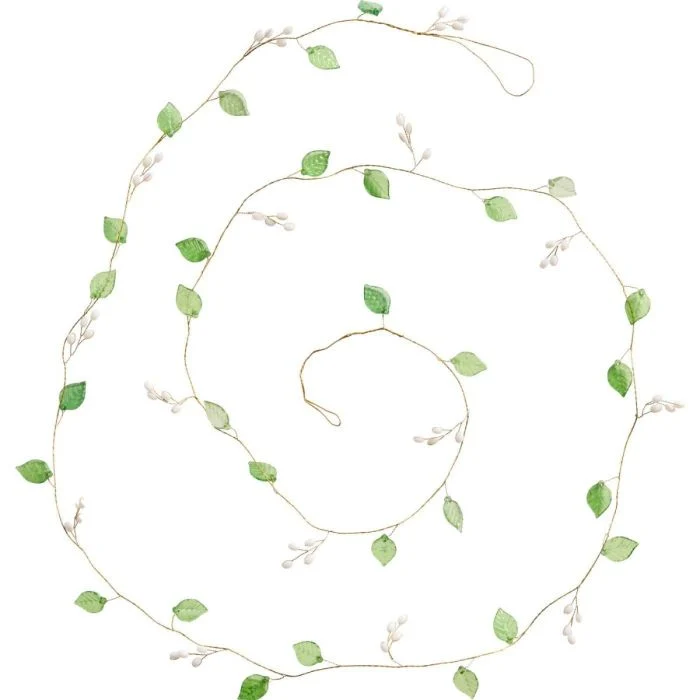 Girlang med gröna blad