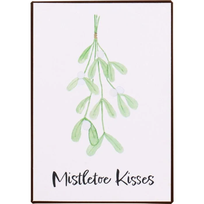 Metallskylt Mistletoe Kisses