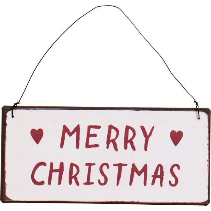 Metallskylt Merry Christmas