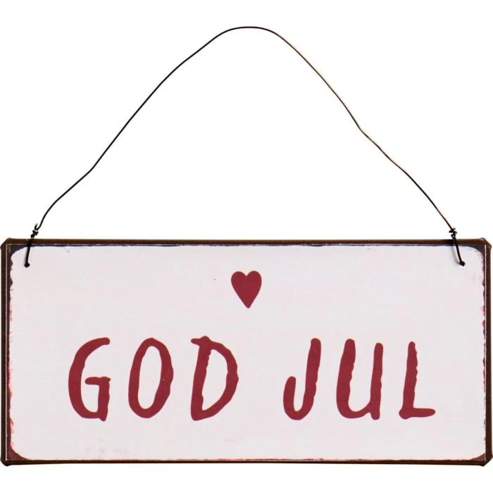Metallskylt God Jul