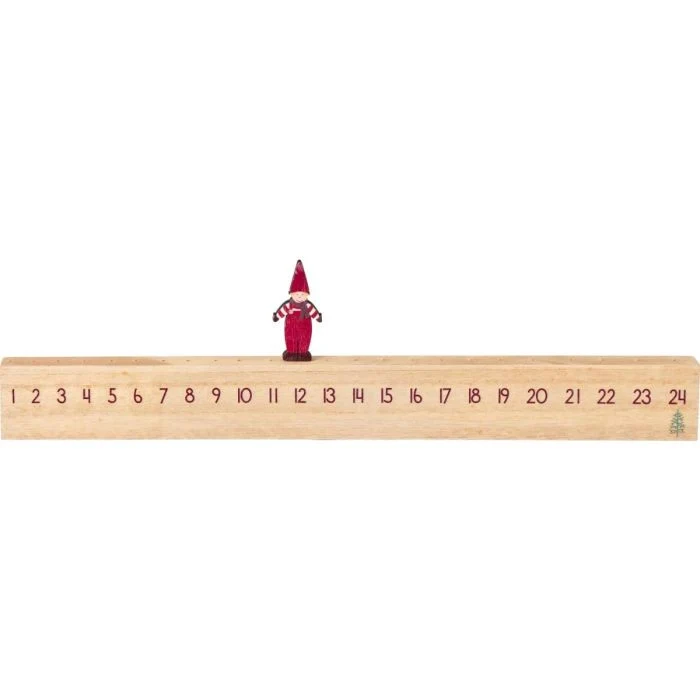Julkalender med vandrande tomte