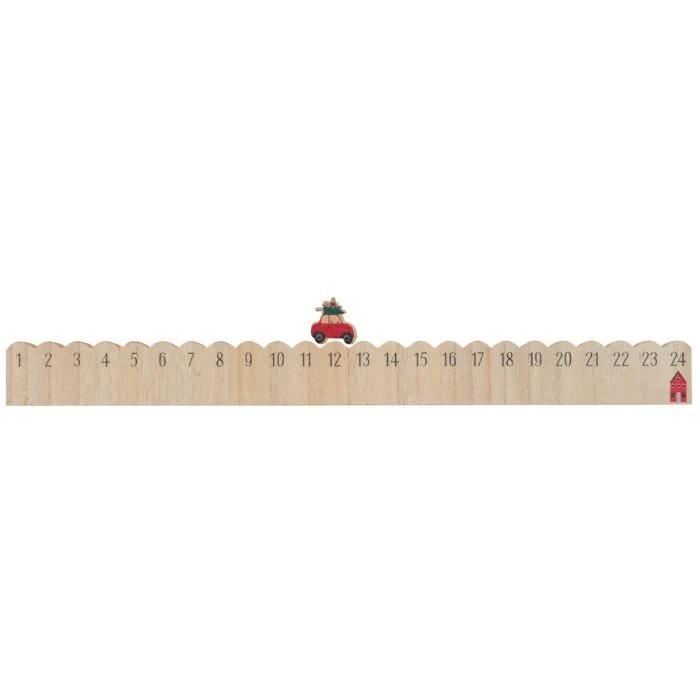 Julkalender 1–24 körande bil
