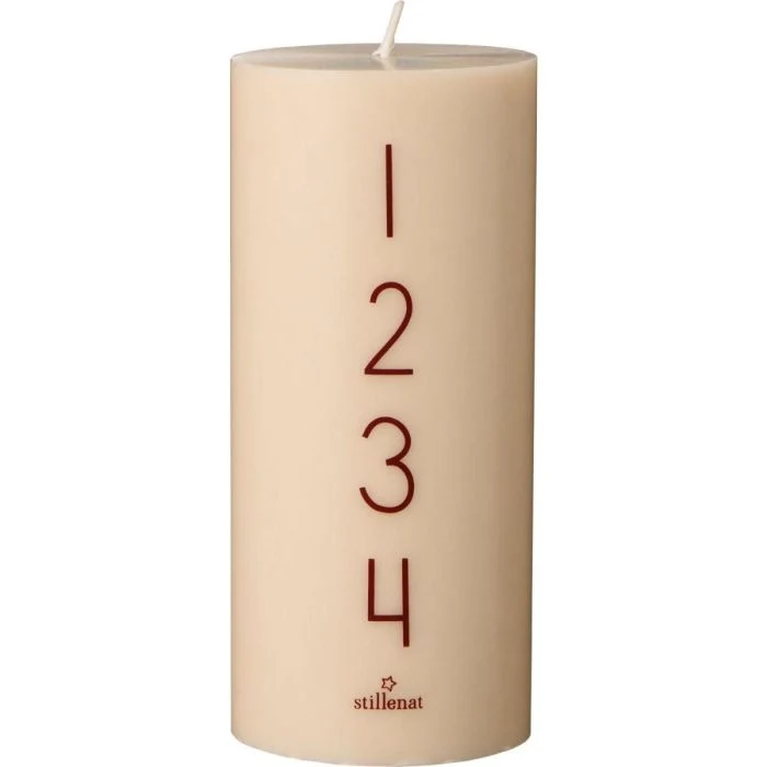 Ib Laursen adventsljus 1–4 kit med bruna siffror
