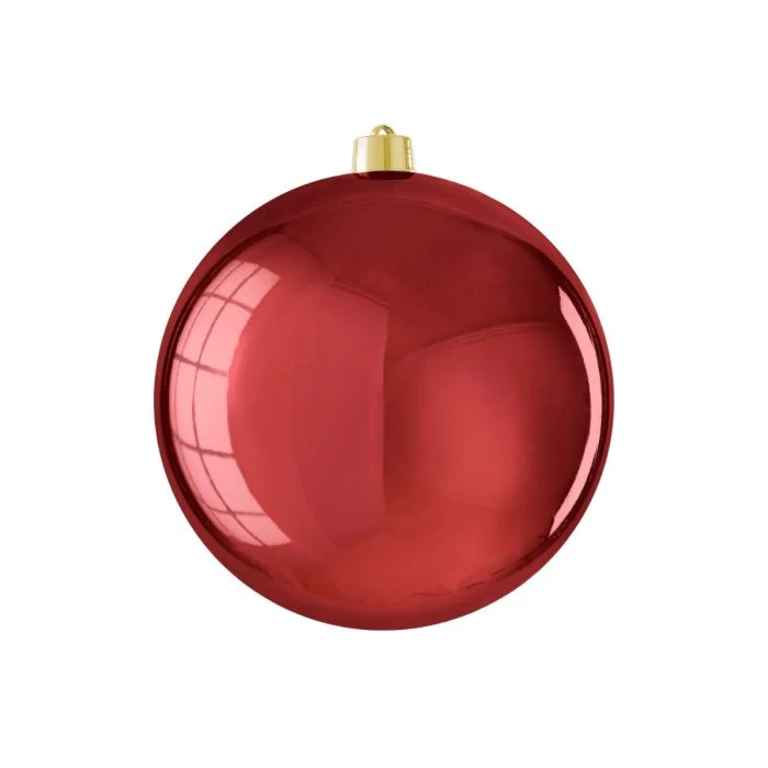 Stor julgranskula blank mörkröd 25 cm i dia