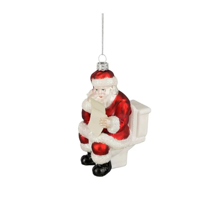 Julkula Jultomten på toaletten