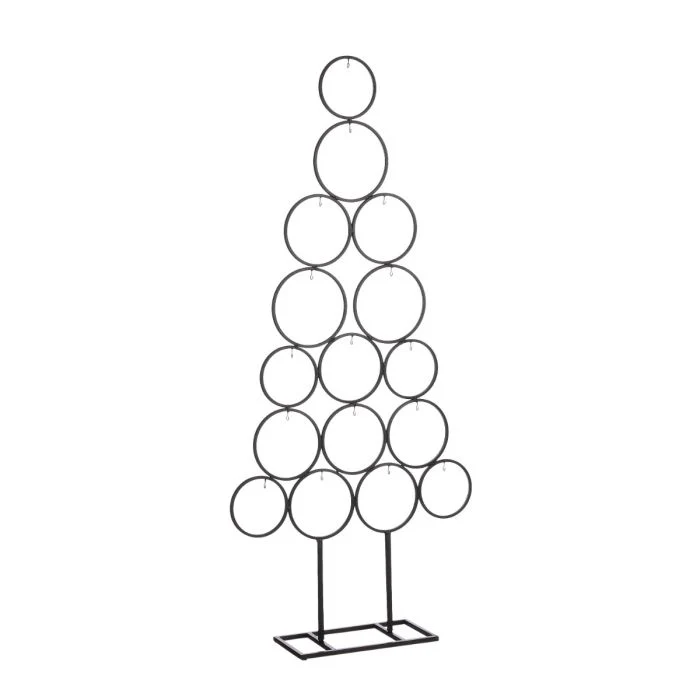 Dekorativ julgran i svart metall 117 cm hög