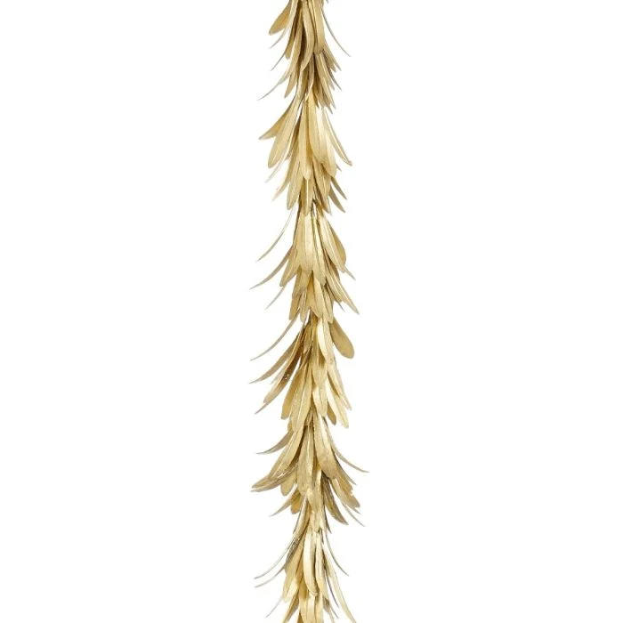 Guldfärgad girlang med blad