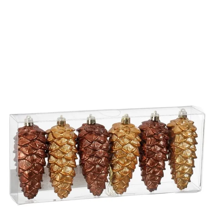 Grankottar i låda 11 cm höga 6-pack