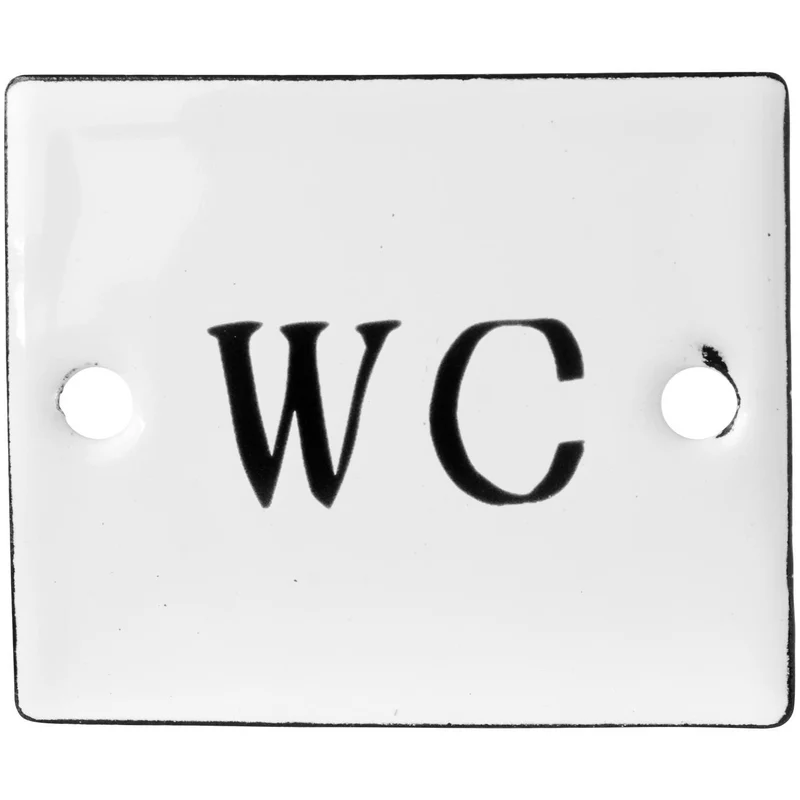 Emaljskylt för WC