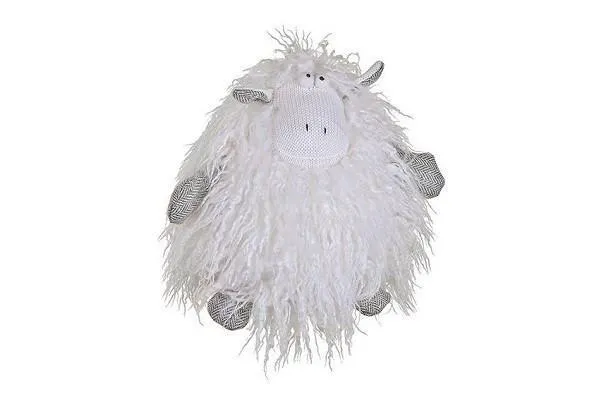 Vitt tygdjur (20 cm / 40 cm.) Från SIA Home Fashion