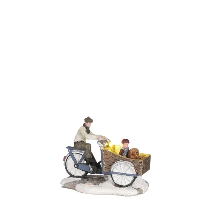 Luville Familj på lastcykel