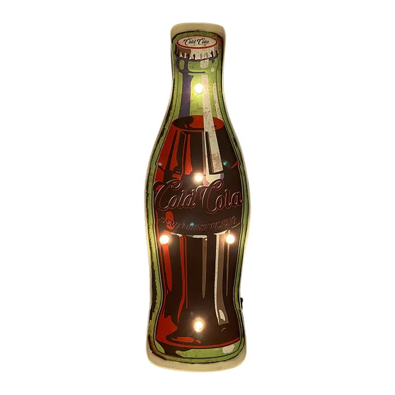 Retroskylt COLA med ljus
