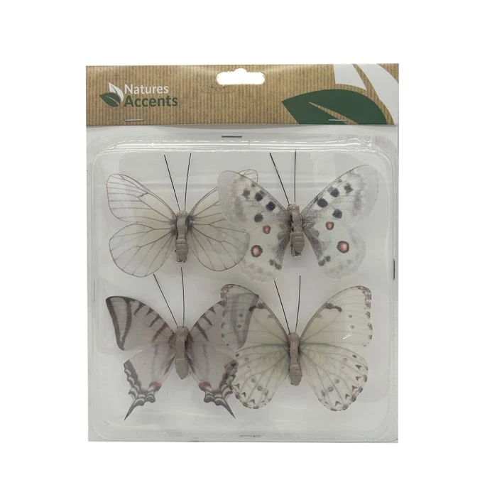 Fjärilar på klämma 4-pack