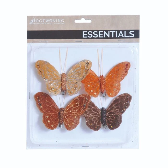 Fjärilar 10 cm breda 4-pack