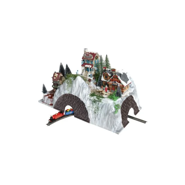 Berggrund med tågtunnlar