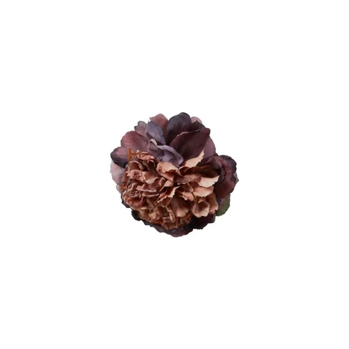 Mörklila pionblomma