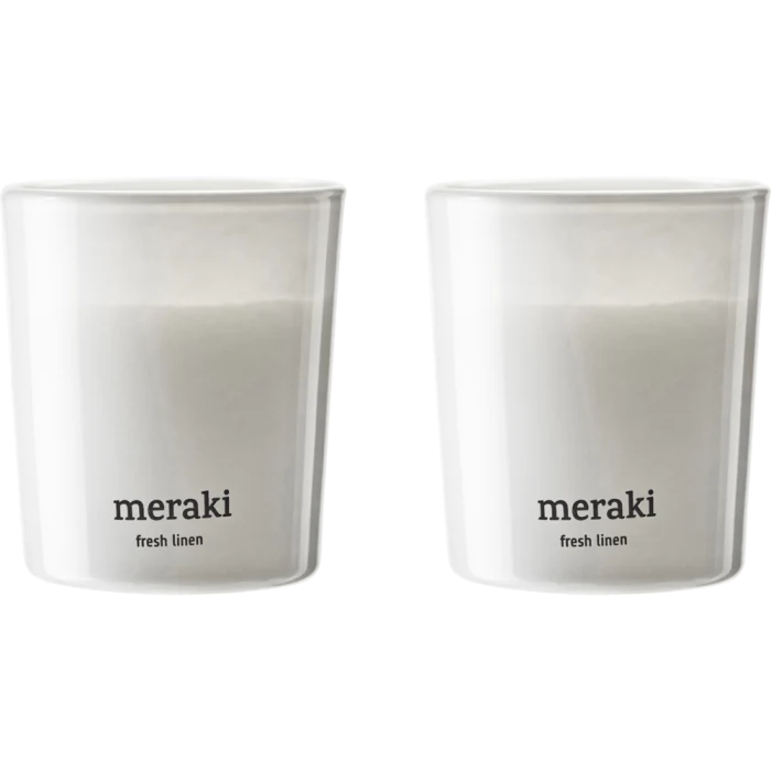 Meraki Doftljus Fresh Linen 2 pk