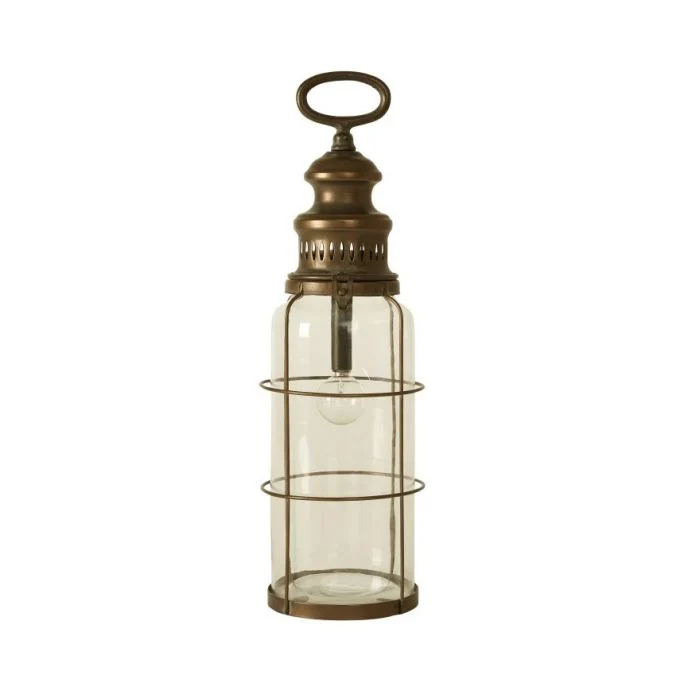 Lykta med lampa 40 cm hög