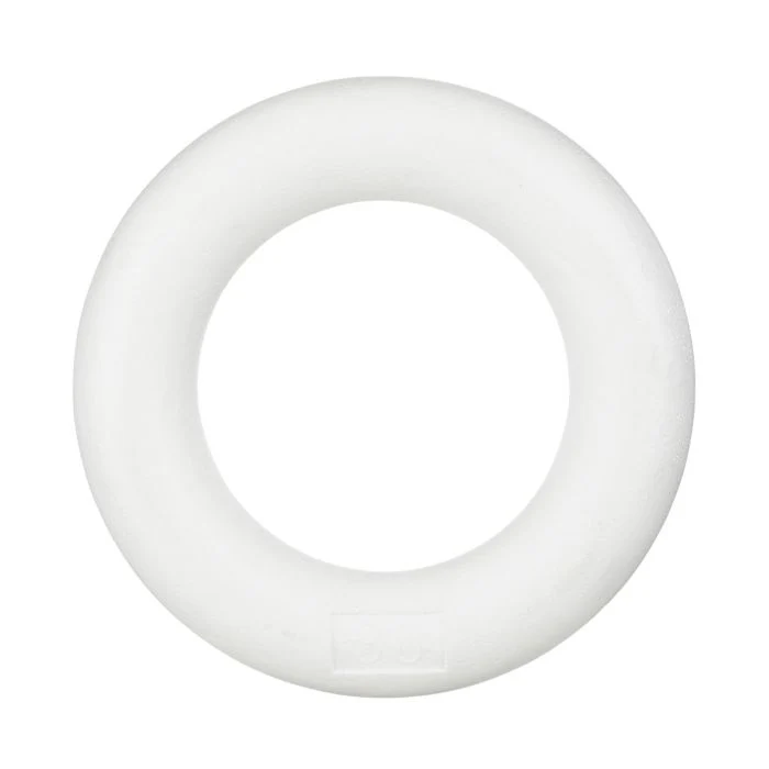 Krans i vit polystyren 30 cm i diameter