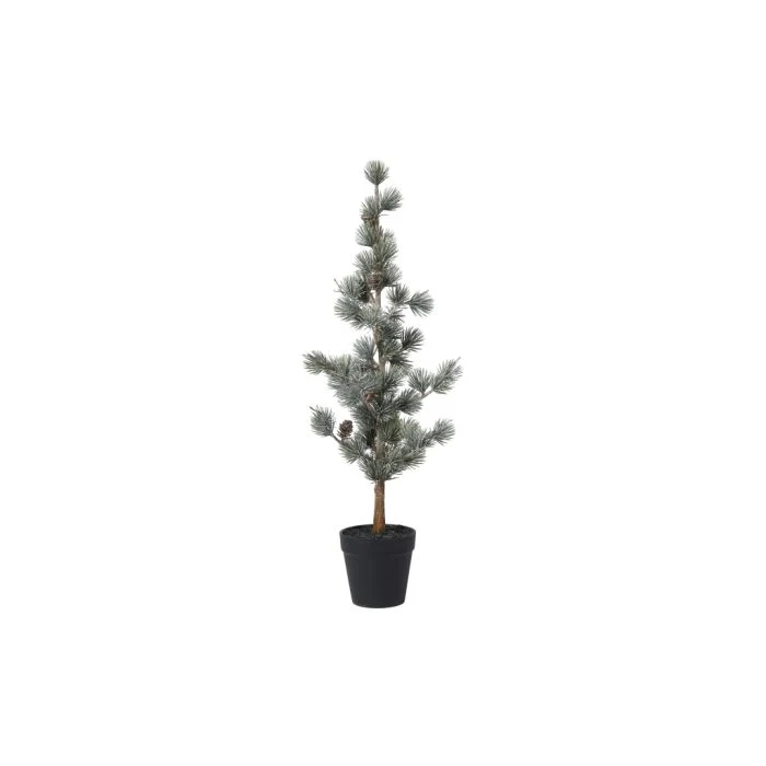 Lärkträd med snö och kottar 53 cm högt