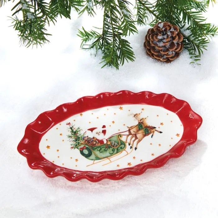 Julserviser Ovalt fat