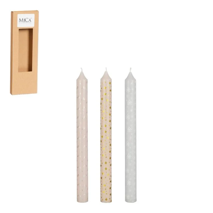Julljus med mönster 3-pack