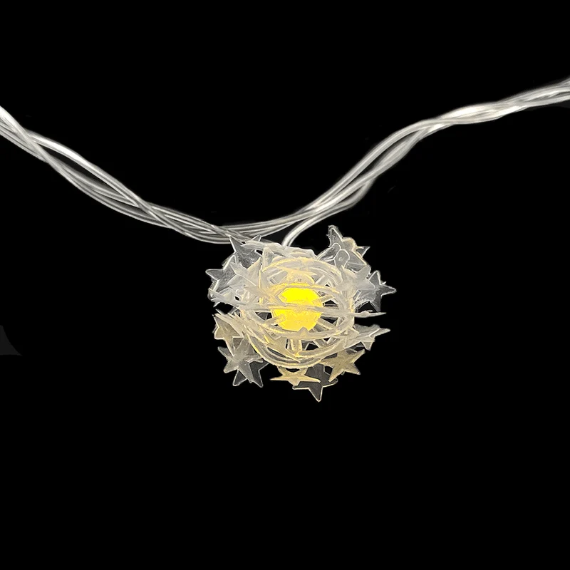 LED-ljuskedja med 20 stjärnkulor - vit (3 meter)
